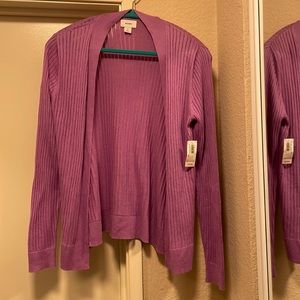 Purple Old Navy open front Cardigan with sheer cutouts
